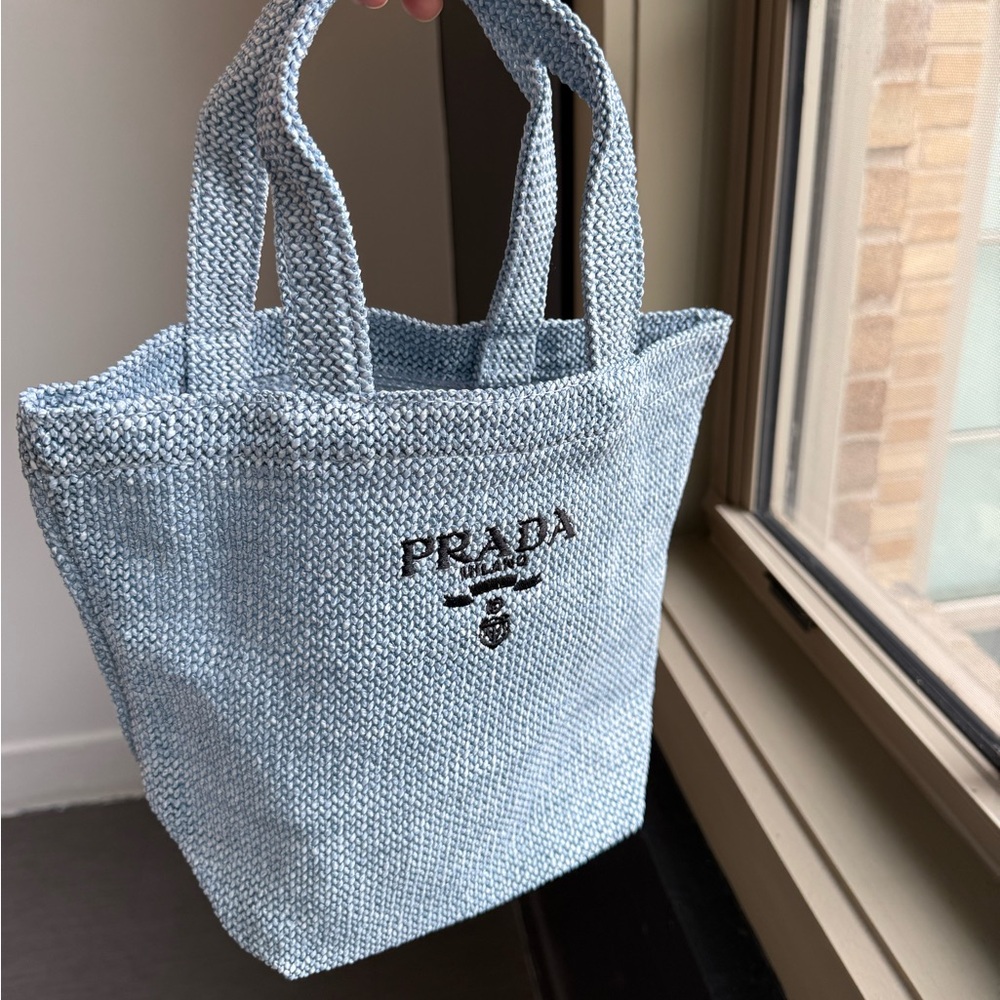 Prada L' HOMME GWP Straw Tote Bag With Box